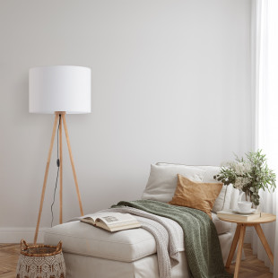 Lampa podłogowa trójnóg z abażurem Tokyo postarzana sosna / biały TK Lighting