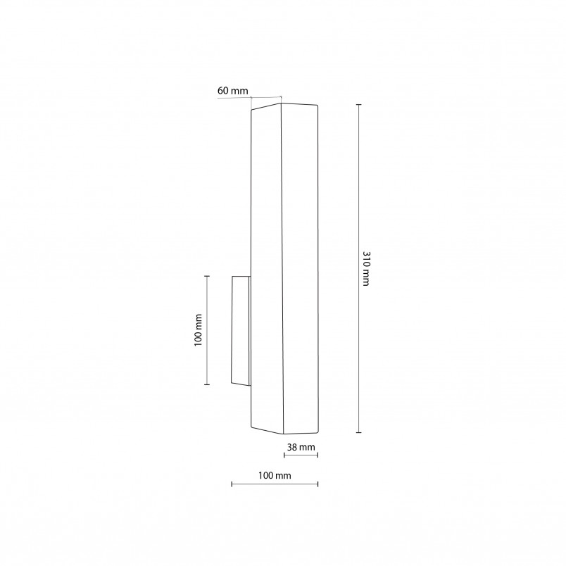 Kinkiet drewniany pionowy Teo LED sosna TK Lighting