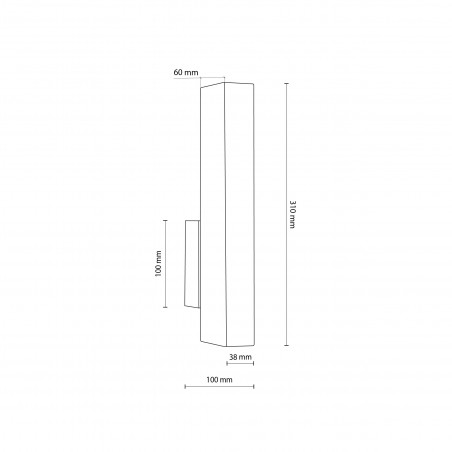 Kinkiet drewniany pionowy Teo LED sosna TK Lighting
