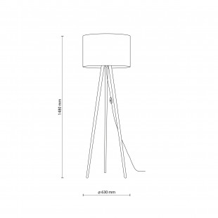 Lampa podłogowa trójnóg z abażurem Tokyo postarzana sosna / biały TK Lighting