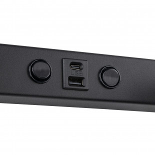 Kinkiet podwójny z reflektorkami i usb Top czarny TK Lighting
