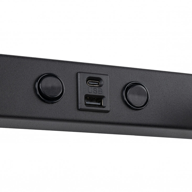Kinkiet podwójny z reflektorkami i usb Top czarny TK Lighting