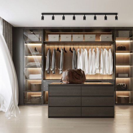 Reflektor sufitowy 8 punktowy Top 170cm czarny TK Lighting