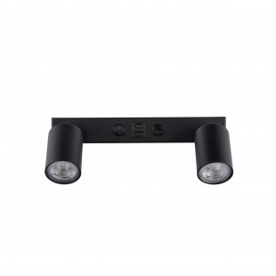 Kinkiet podwójny z reflektorkami i usb Top czarny TK Lighting