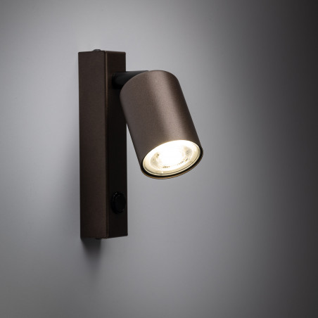 Kinkiet reflektorek z włącznikiem Top brązowy TK Lighting