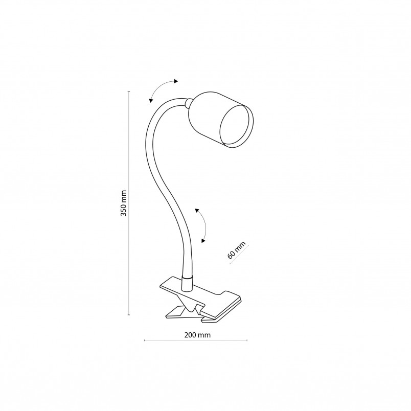 Lampka klips Top czarna TK Lighting