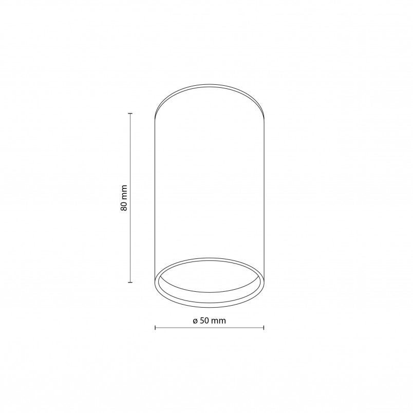 Lampa spot natynkowa Top 5cm brązowa TK Lighting