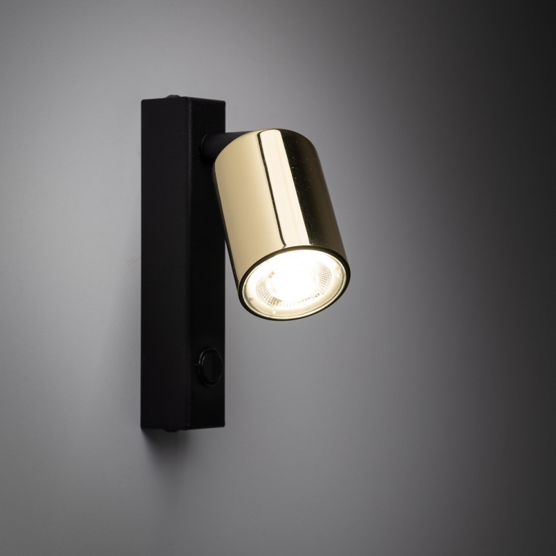 Kinkiet reflektorek z włącznikiem Top Gold złoty TK Lighting