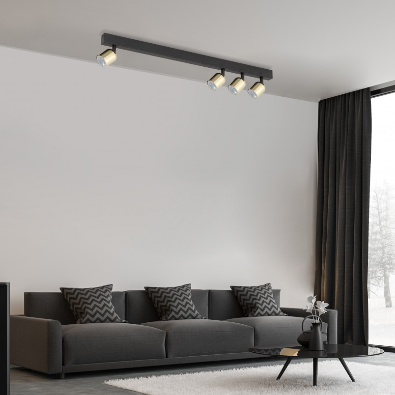 Reflektor sufitowy 4 punktowy Top Gold 94cm złoty TK Lighting