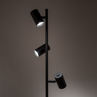 Lampa podłogowa z 3 reflektorkami Top 150cm czarna TK Lighting