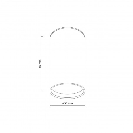 Lampa spot tuba Top 5cm H8cm biały TK Lighting