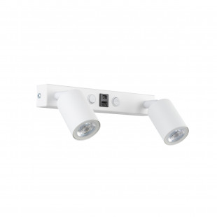 Kinkiet podwójny z usb Top biały TK Lighting