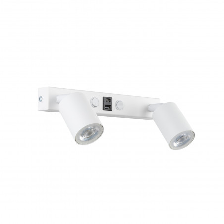 Kinkiet podwójny z usb Top biały TK Lighting