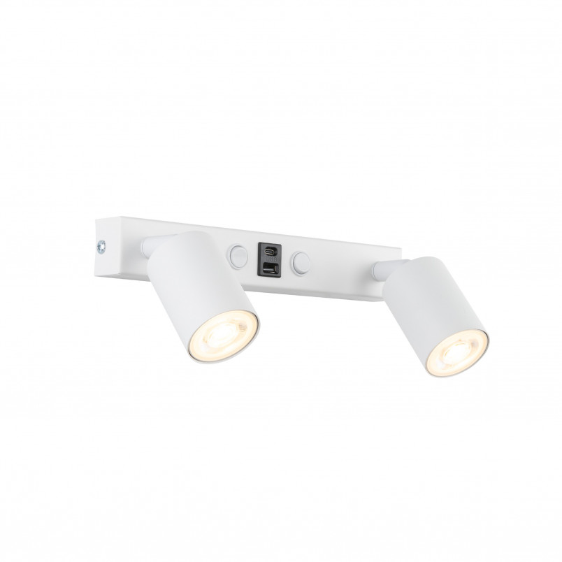 Kinkiet podwójny z usb Top biały TK Lighting