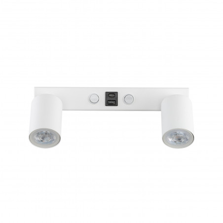 Kinkiet podwójny z usb Top biały TK Lighting