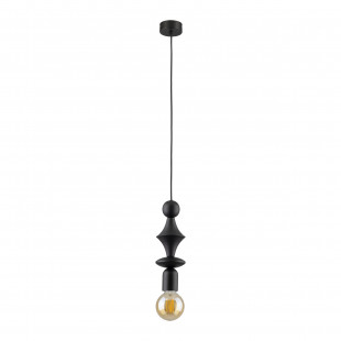 Lampa wisząca żarówka z dekoracyjną oprawką Tower Black 10cm czarna TK Lighting