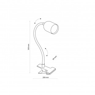 Lampka klips Top biała TK Lighting