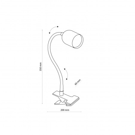 Lampka klips Top biała TK Lighting