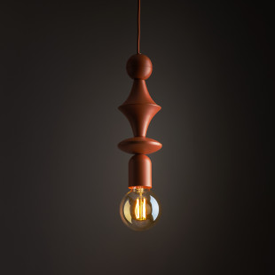 Lampa wisząca żarówka z dekoracyjną oprawką Tower Brick 10cm ceglana TK Lighting
