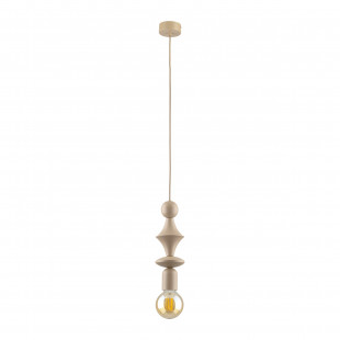 Lampa wisząca żarówka z dekoracyjną oprawką Tower Sabia 10cm beżowa TK Lighting