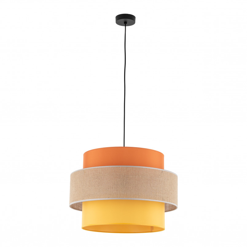 Lampa wisząca z kolorowym abażurem Trio Juta II 50cm TK Lighting
