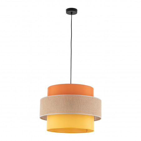 Lampa wisząca z kolorowym abażurem Trio Juta II 50cm TK Lighting