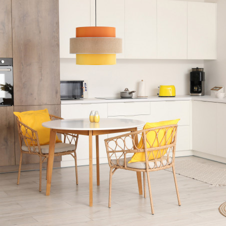 Lampa wisząca z kolorowym abażurem Trio Juta II 50cm TK Lighting
