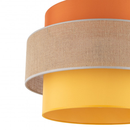 Lampa wisząca z kolorowym abażurem Trio Juta II 50cm TK Lighting