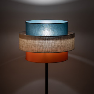 Lampa podłogowa z kolorowym abażurem Trio Juta II 50cm H159cm TK Lighting