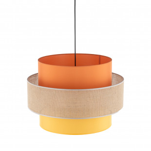 Lampa wisząca z kolorowym abażurem Trio Juta II 50cm TK Lighting