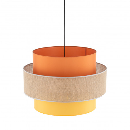 Lampa wisząca z kolorowym abażurem Trio Juta II 50cm TK Lighting