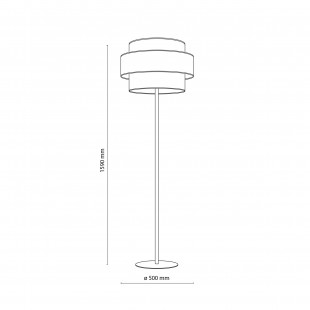 Lampa podłogowa z kolorowym abażurem Trio Juta II 50cm H159cm TK Lighting