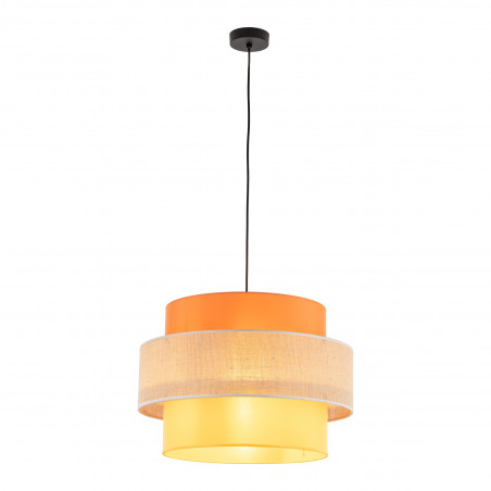 Lampa wisząca z kolorowym abażurem Trio Juta II 50cm TK Lighting