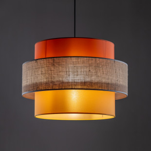 Lampa wisząca z kolorowym abażurem Trio Juta II 50cm TK Lighting