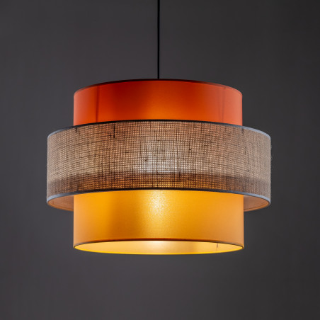 Lampa wisząca z kolorowym abażurem Trio Juta II 50cm TK Lighting