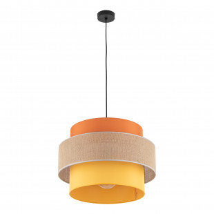 Lampa wisząca z kolorowym abażurem Trio Juta II 50cm TK Lighting