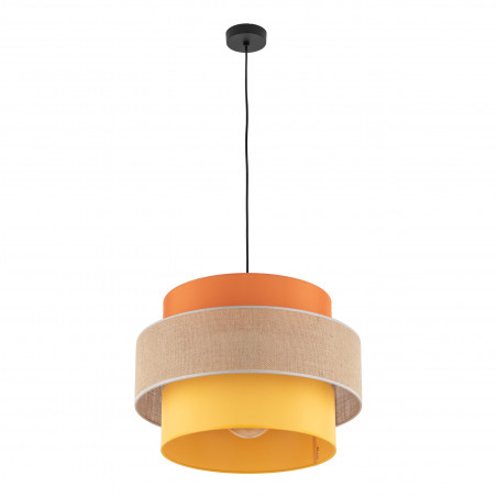 Lampa wisząca z kolorowym abażurem Trio Juta II 50cm TK Lighting