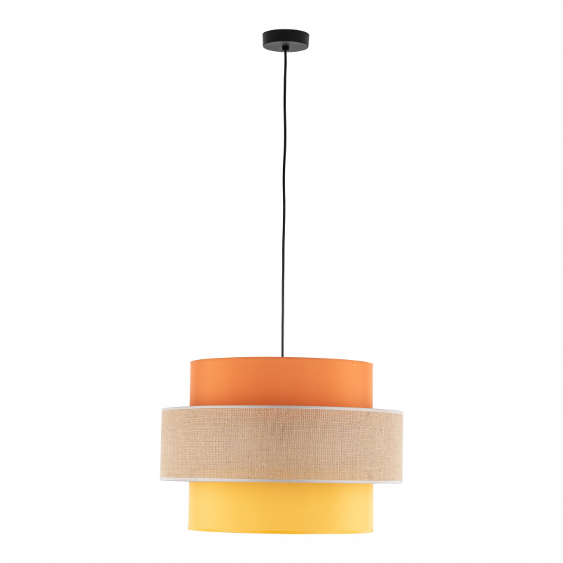 Lampa wisząca z kolorowym abażurem Trio Juta II 50cm TK Lighting