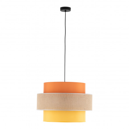 Lampa wisząca z kolorowym abażurem Trio Juta II 50cm TK Lighting