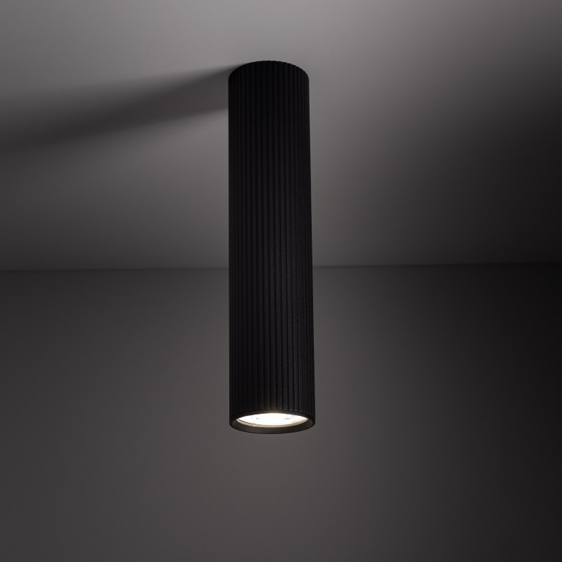Lampa spot tuba ryflowana Tune 5,5cm H24cm czarna TK Lighting