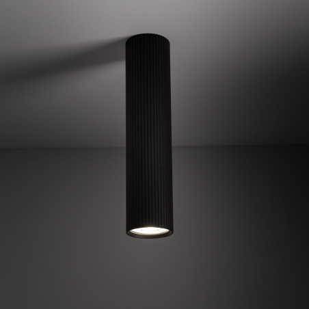 Lampa spot tuba ryflowana Tune 5,5cm H24cm czarna TK Lighting