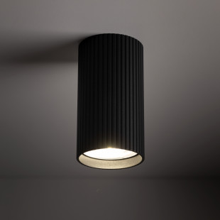 Lampa spot tuba ryflowana Tune 5,5cm H10cm czarna TK Lighting