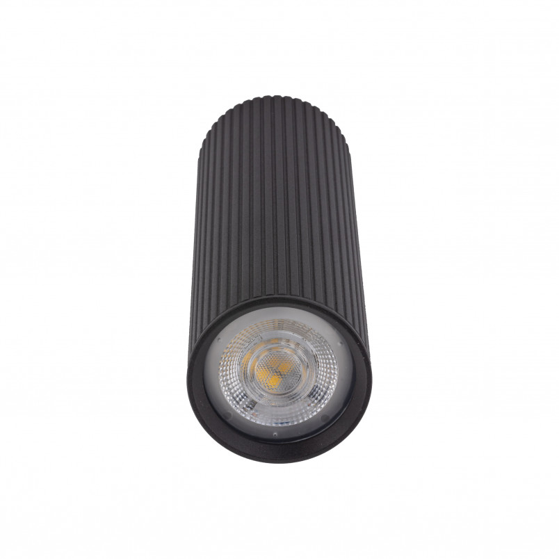Lampa spot tuba ryflowana Tune 5,5cm H24cm czarna TK Lighting