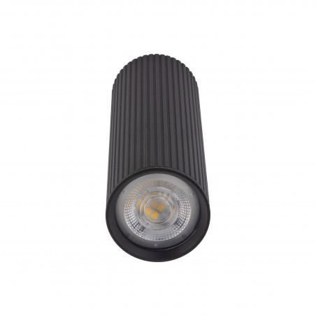 Lampa spot tuba ryflowana Tune 5,5cm H24cm czarna TK Lighting