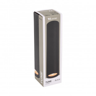 Lampa spot tuba ryflowana Tune 5,5cm H24cm czarna TK Lighting