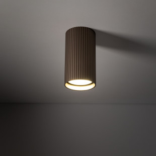 Lampa spot tuba ryflowana Tune 5,5cm H10cm brązowa TK Lighting