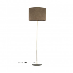 Lampa podłogowa z abażurem Umberto 160cm brązowy / złoty TK Lighting