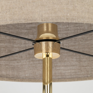 Lampa podłogowa z abażurem Umberto 160cm len / złoty TK Lighting
