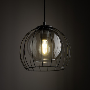 Lampa wisząca druciana kula Universo 26cm czarna TK Lighting