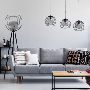 Lampa wisząca druciane kule Universo 110cm czarna TK Lighting